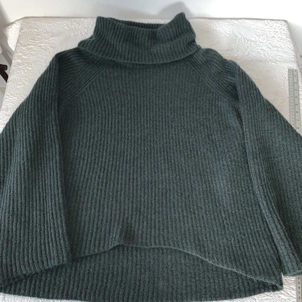 Point Sur‎ Women's Mock Neck Long Sleeves Pullover Sweater Green Size XXL